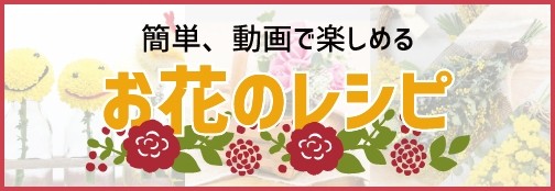 簡単、動画で楽しめるお花のレシピ